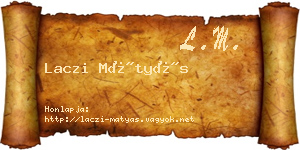 Laczi Mátyás névjegykártya