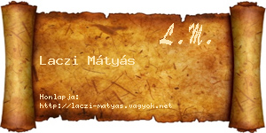 Laczi Mátyás névjegykártya